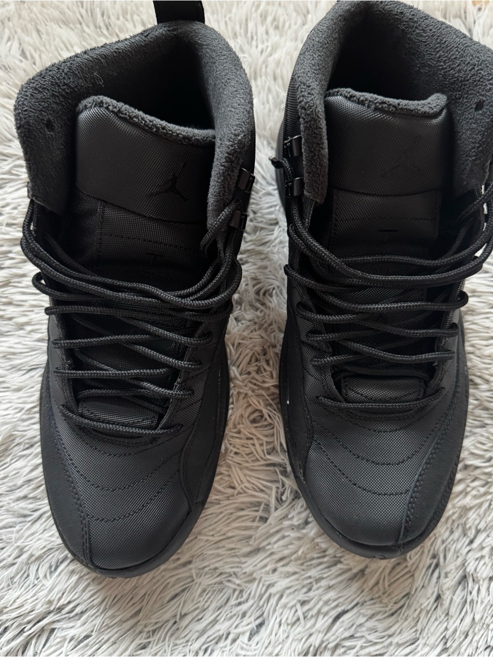 Authentic Air Jordan 12’s. All Black Mens size 10.5 - Picture 5 of 10
